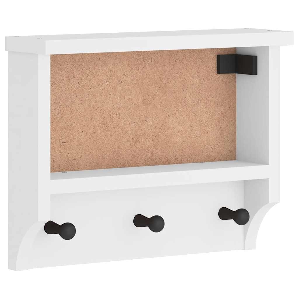 Wandgarderobe SANDNES 45x12x35 cm Massivholz Kiefer