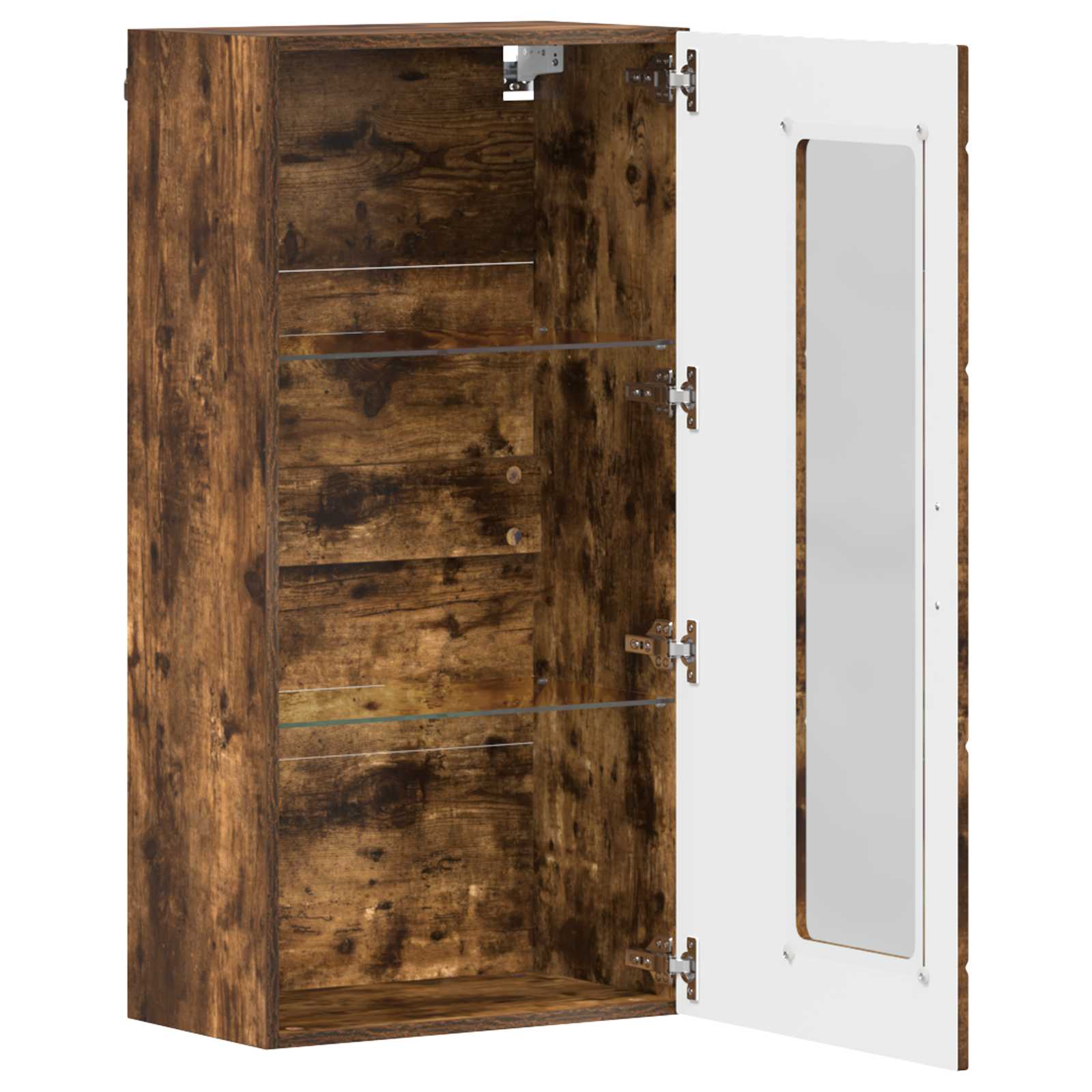 Highboard mit Regal FLORIN Weiß 60 x 35 x 182 cm Holzwerkstoff
