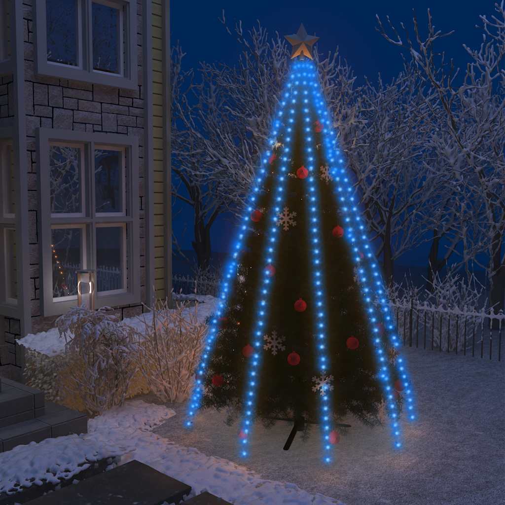 Weihnachtsbaum-Lichternetz mit 180 LEDs Kaltweiß 180 cm