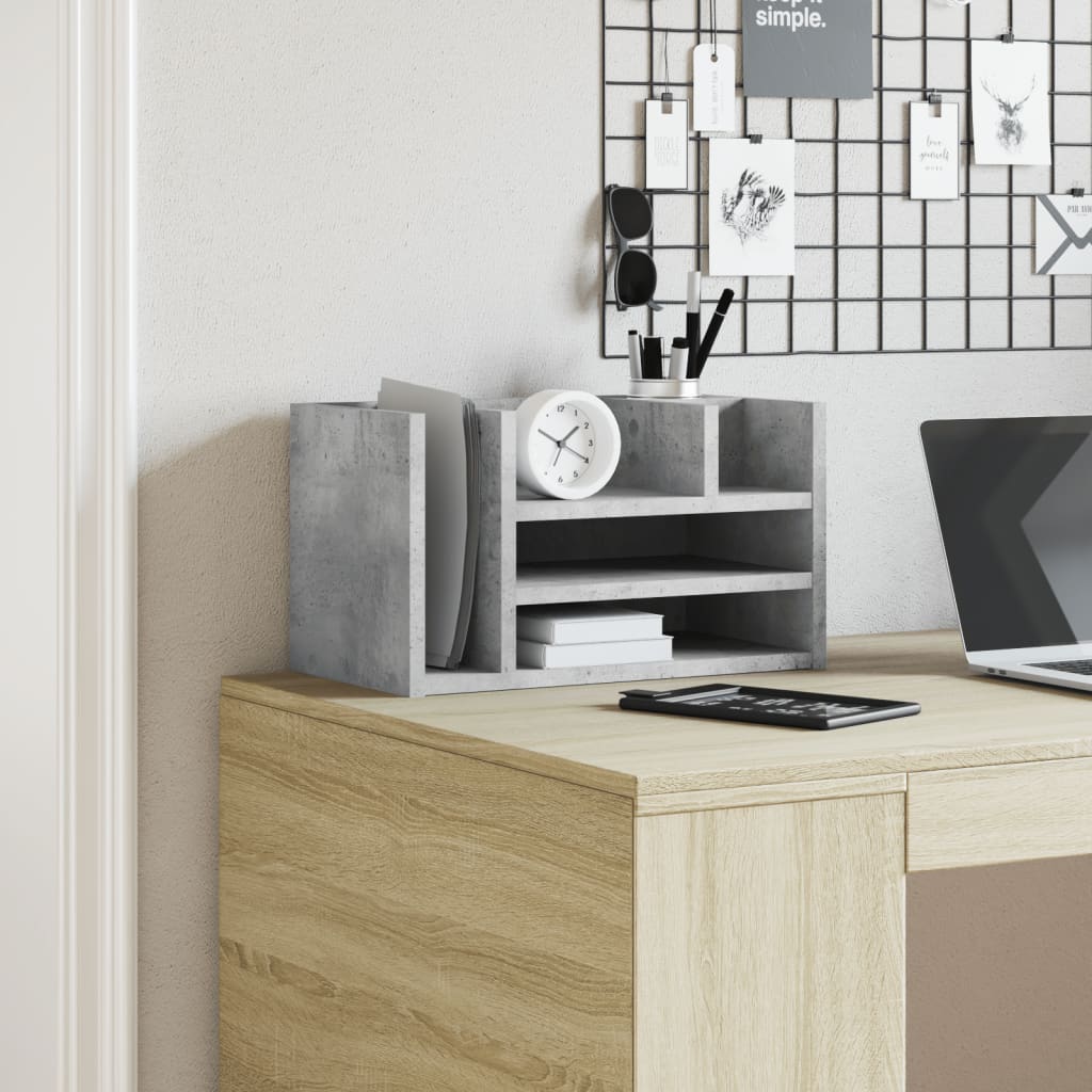 Schreibtisch-Organizer Weiß 44,5x24x25 cm Holzwerkstoff