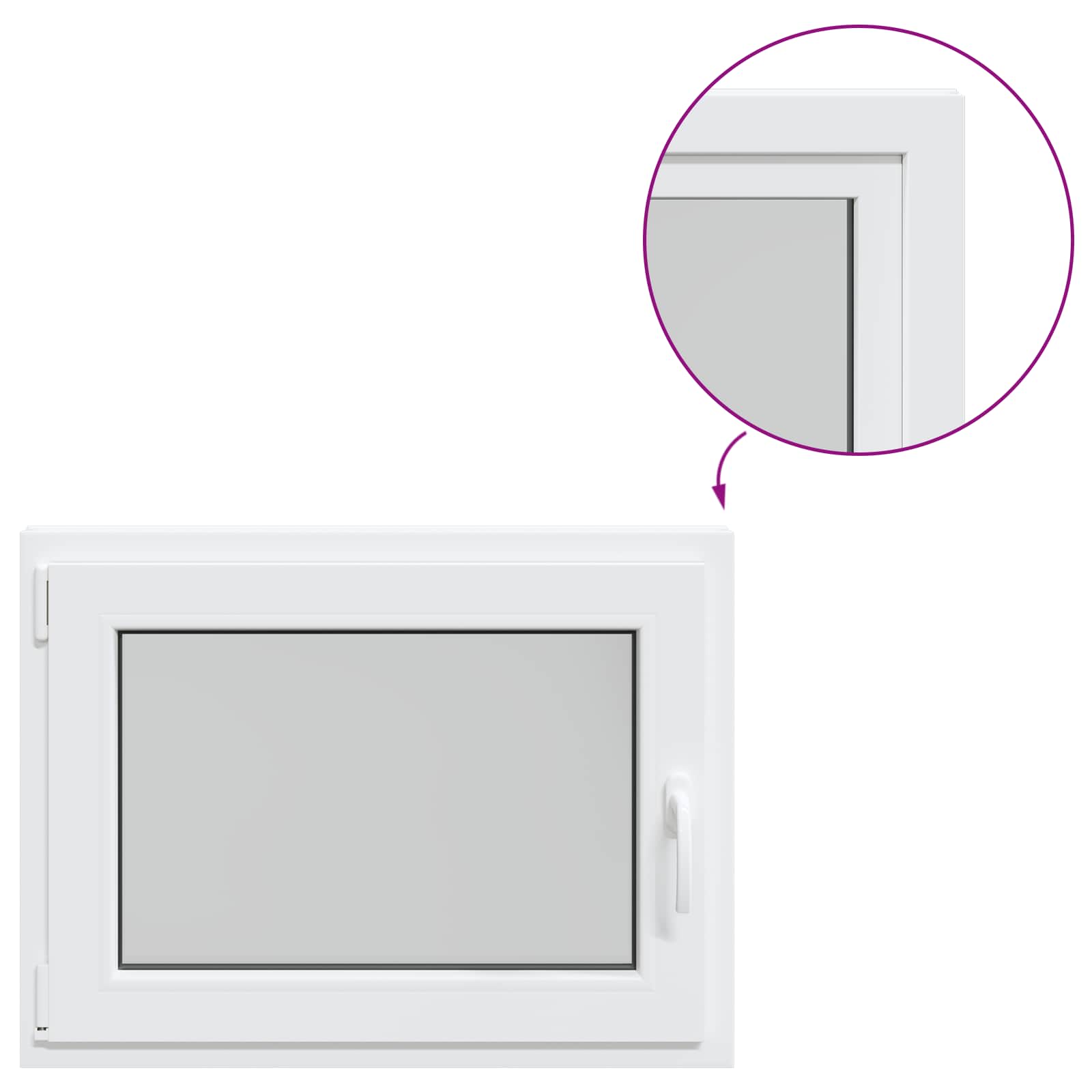 Kellerfenster RISOR 50 x 50 cm PVC und Glas Weiß