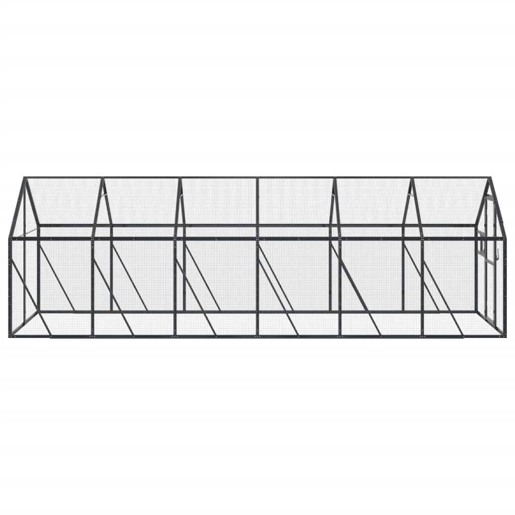 Voliere Anthrazit 179x100x185 cm Aluminium