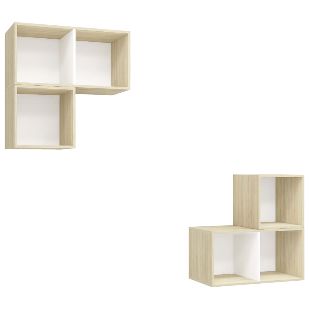 4-tlg. TV-Schrank-Set Weiß Holzwerkstoff