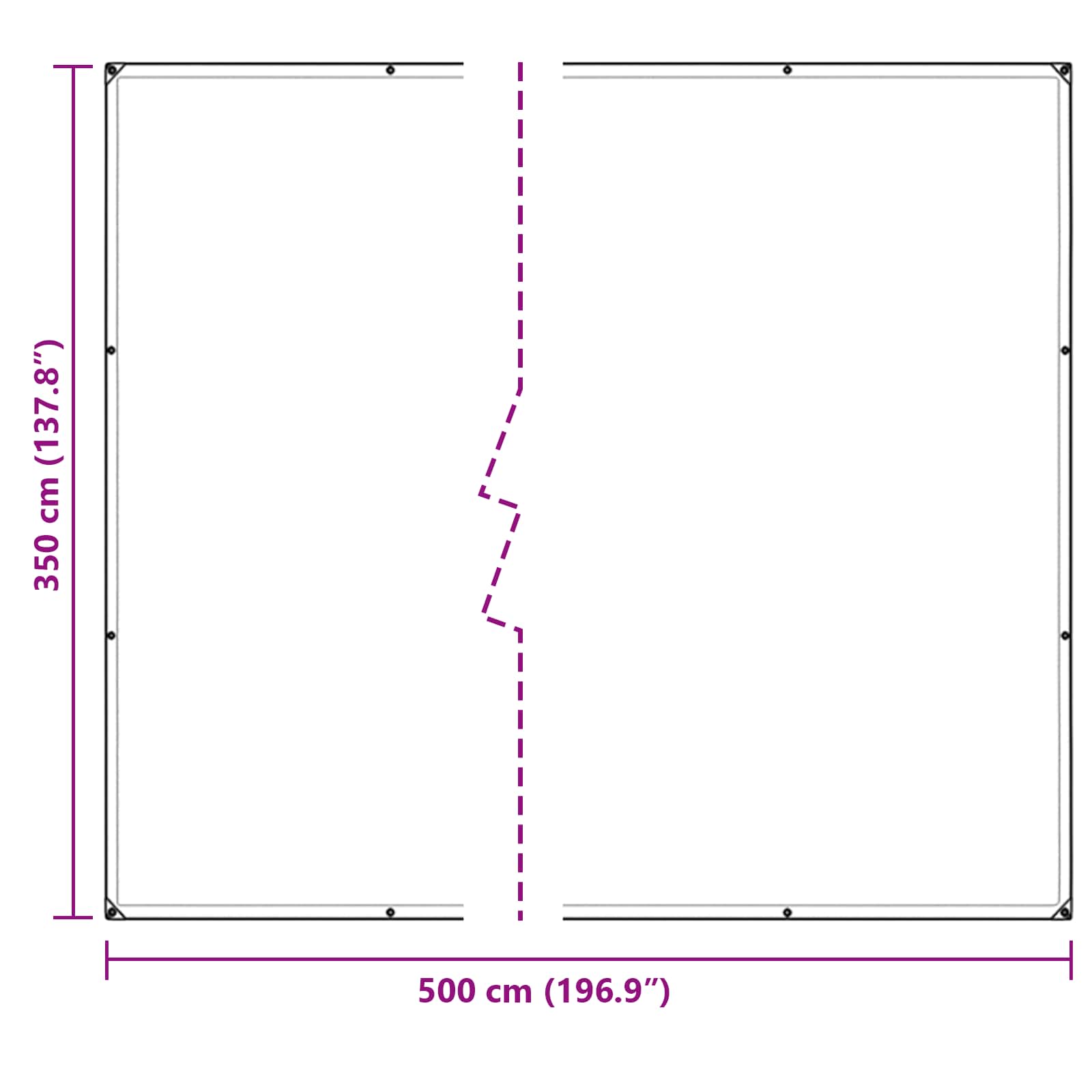 Pflanzenabdeckung mit Ösen 1x3 m PVC