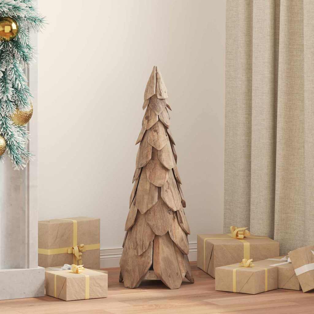 Weihnachtsbaum mit Ständer Braun 51 cm Massivholz Teak