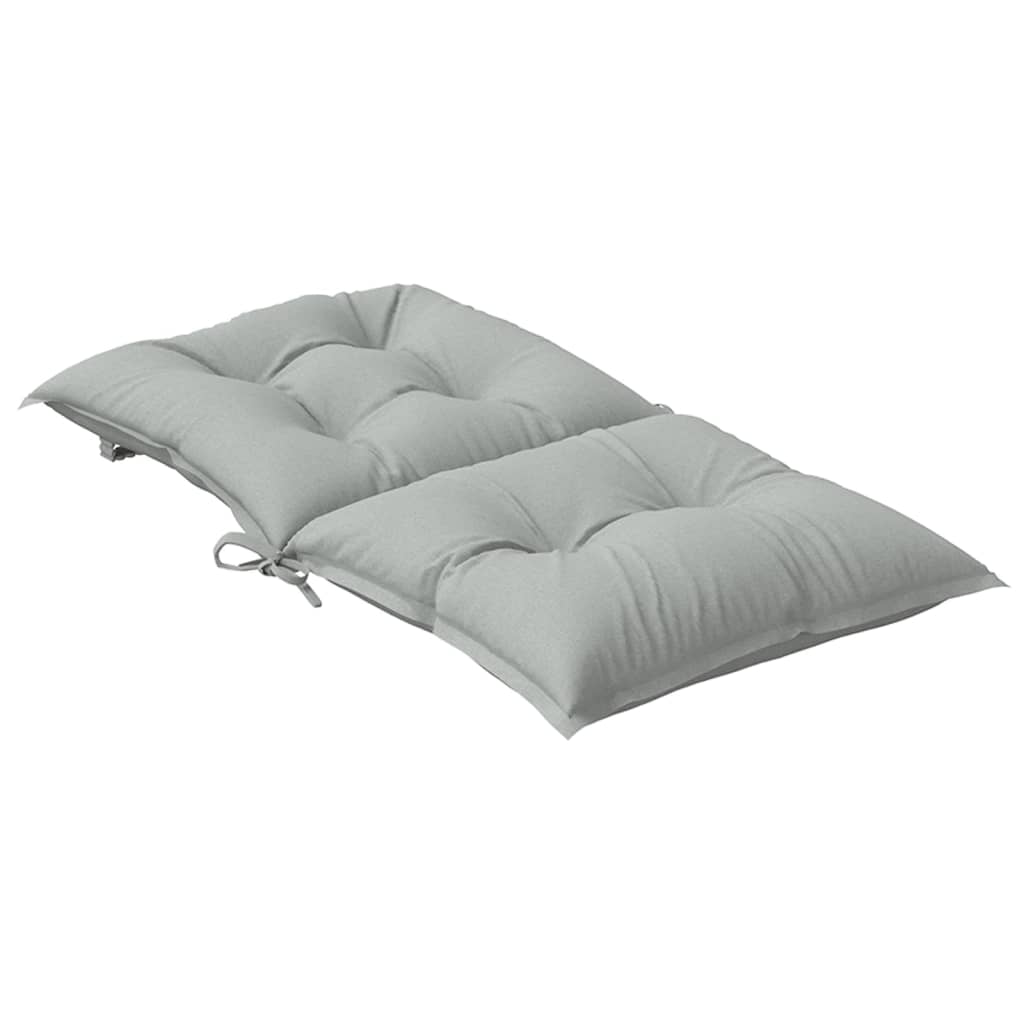 Niedriglehner-Auflagen 2 Stk Melange Anthrazit 100x50x7cm Stoff