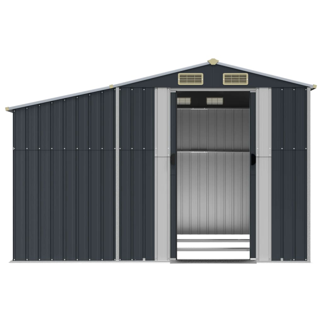 Gerätehaus Grün 277x192,5x179 cm Verzinkter Stahl