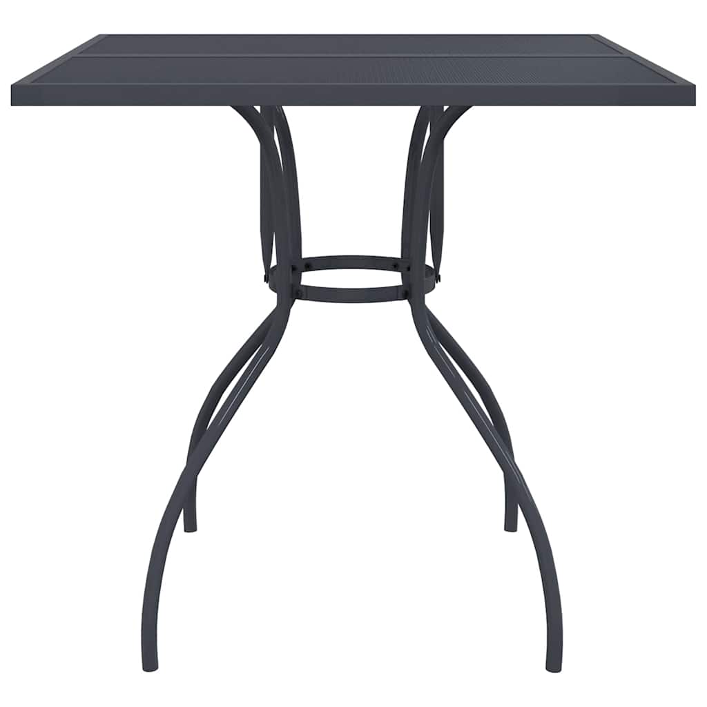 Gartentisch Anthrazit 100x100x72 cm Stahlgitter