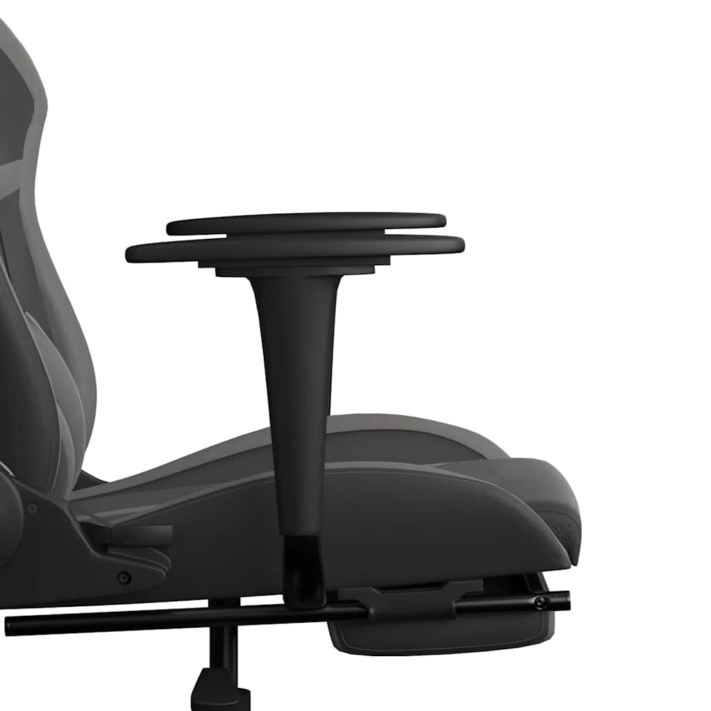 Gaming-Stuhl mit Massagefunktion Schwarz und Grün Kunstleder