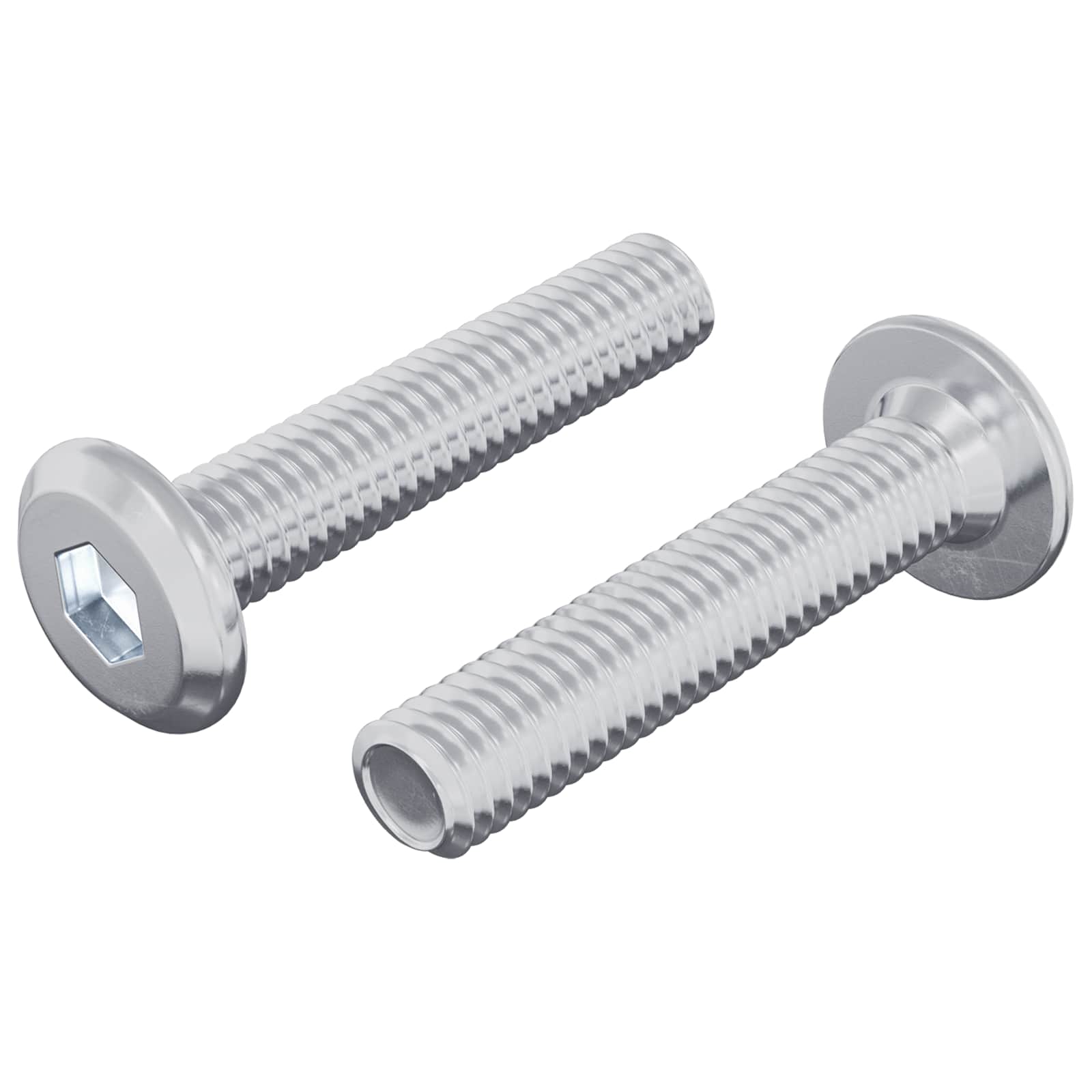 Schraube mit Sperre Uni 2 pcs Silber M6 x 12 mm Stahl
