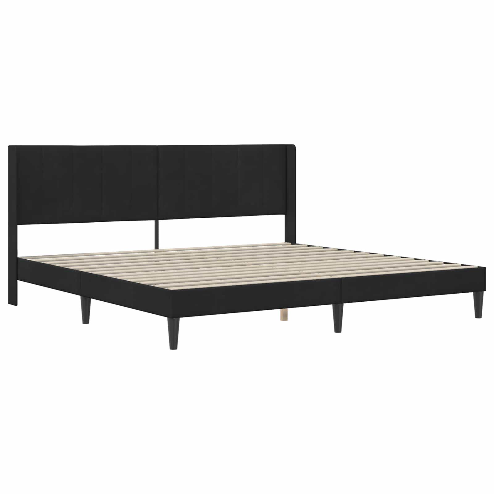Bettgestell mit Matratze mit Kopfteil Hellgrau 80 x 200 cm Samt