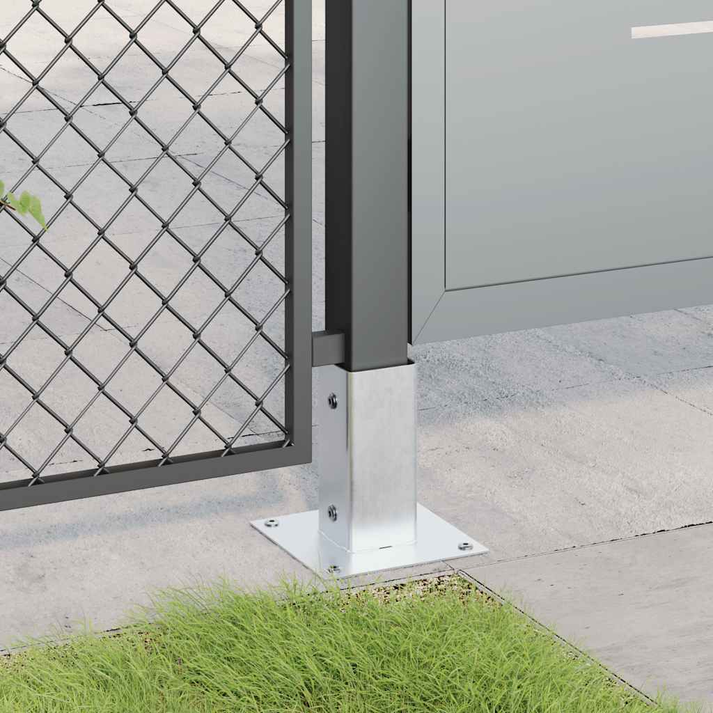 Pfostenträger Quadratisch 4Stk. Silber 46x46mm Verzinkter Stahl