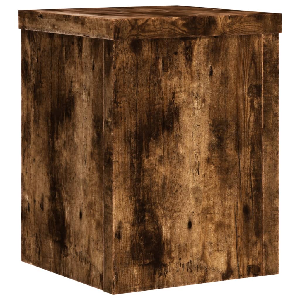 Pflanzenständer 2 Stk. Weiß 33x33x100 cm Holzwerkstoff