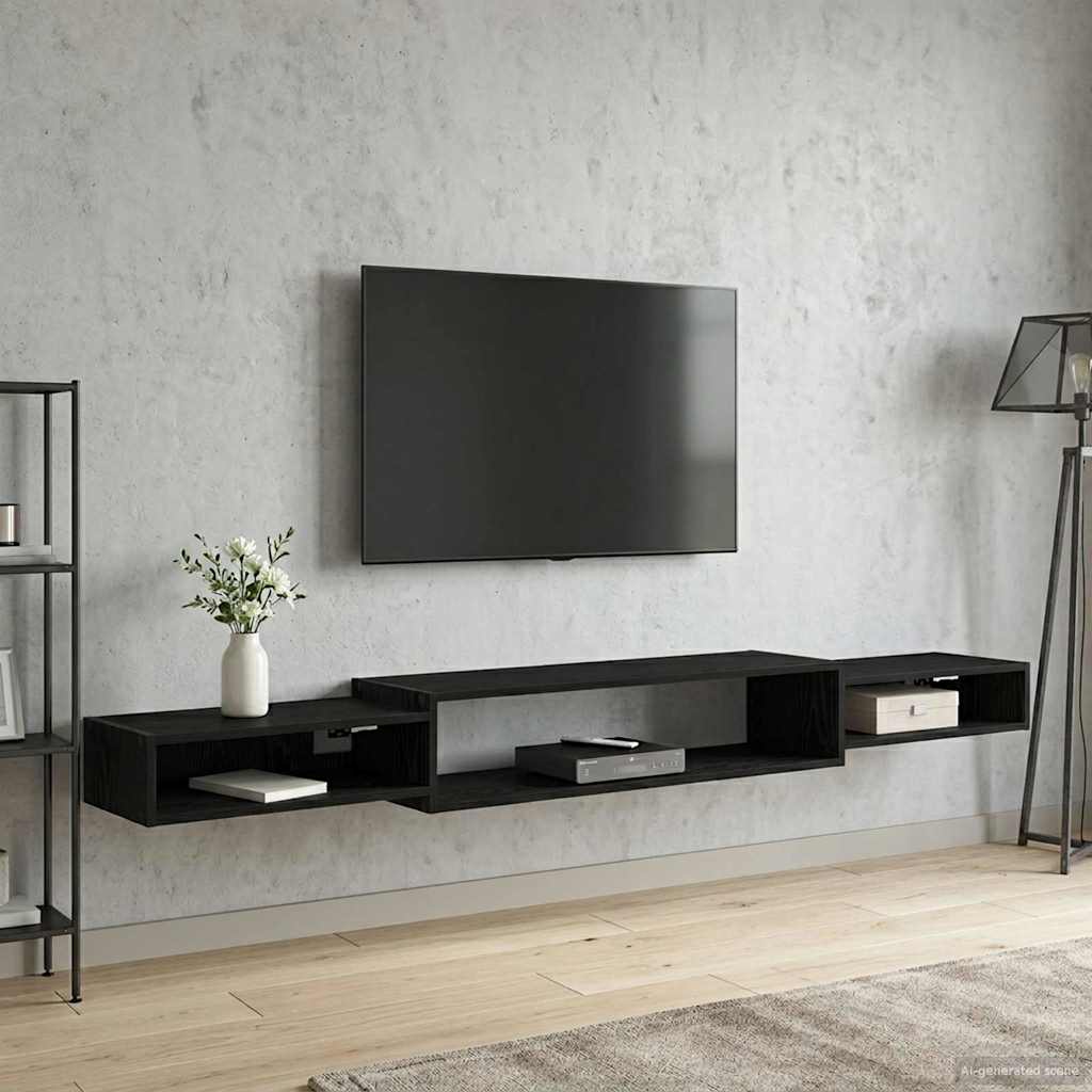 Wandmontierter TV-Schrank Wandhalterung Weiß 140 x 28 x 21 cm