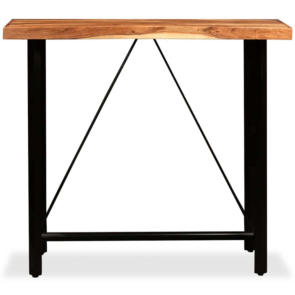 Bar-Set 3-tlg. Akazie Massivholz, Echtleder und Canvas