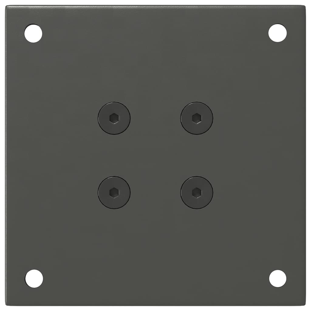Bartischbeine 4 Stk. Schwarz 100-102 cm Stahl
