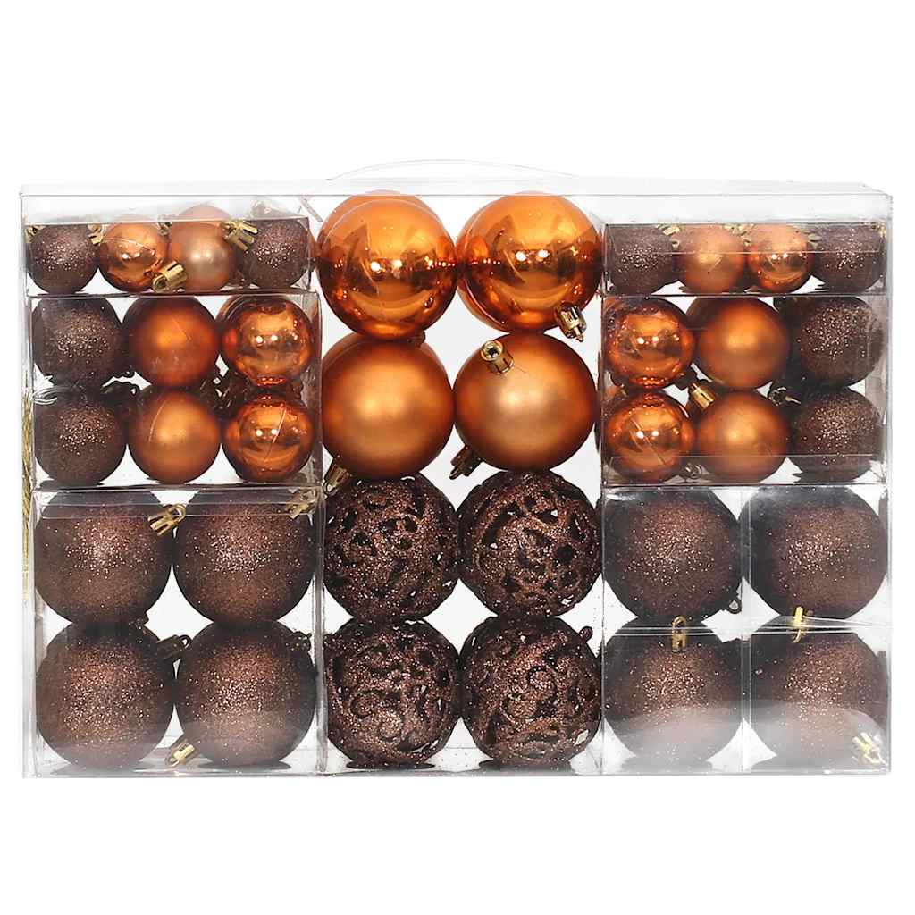 100-tlg. Weihnachtskugel-Set Weiß