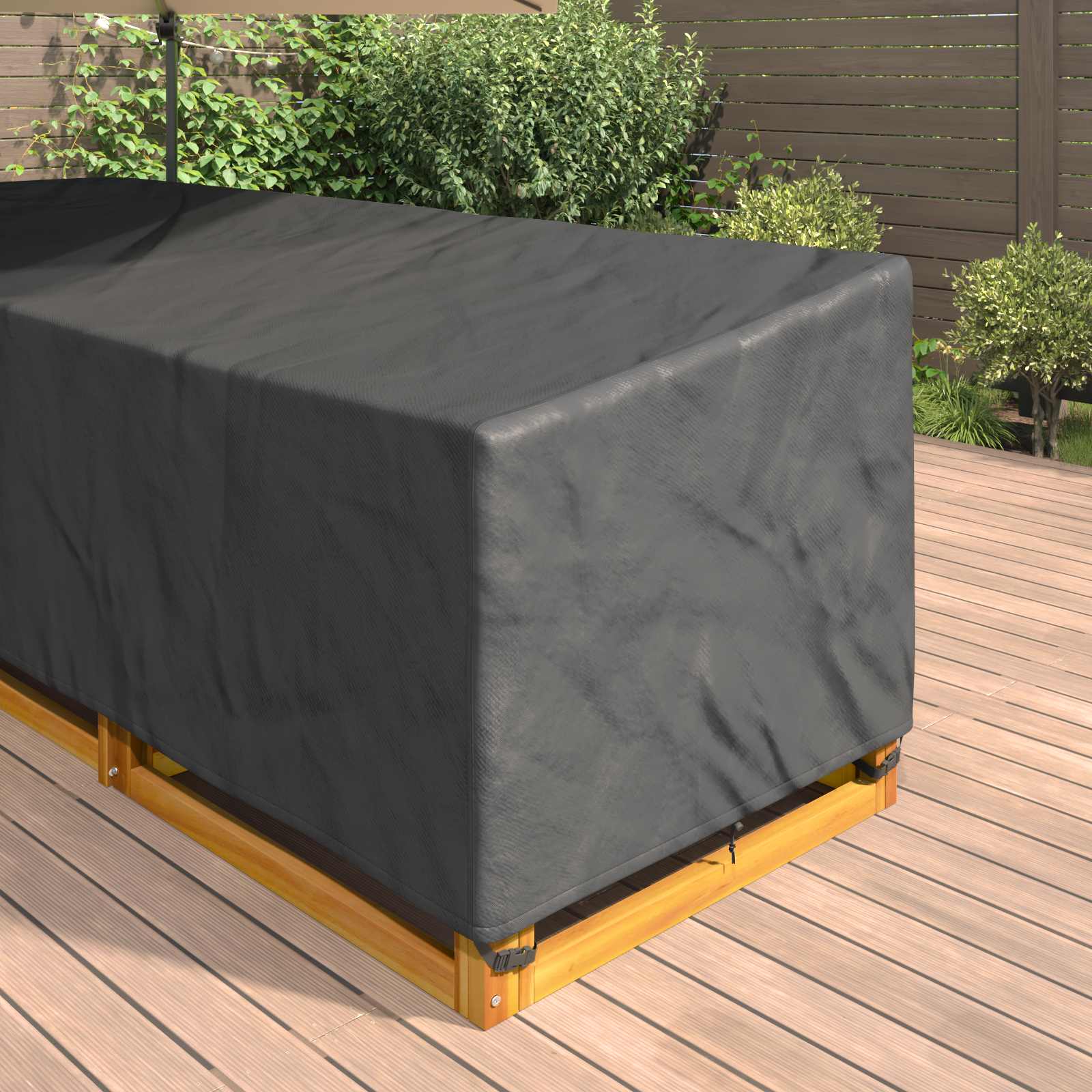 Möbelbezug Schwarz 235 x 235 x 85 cm 210D Oxford Stoff