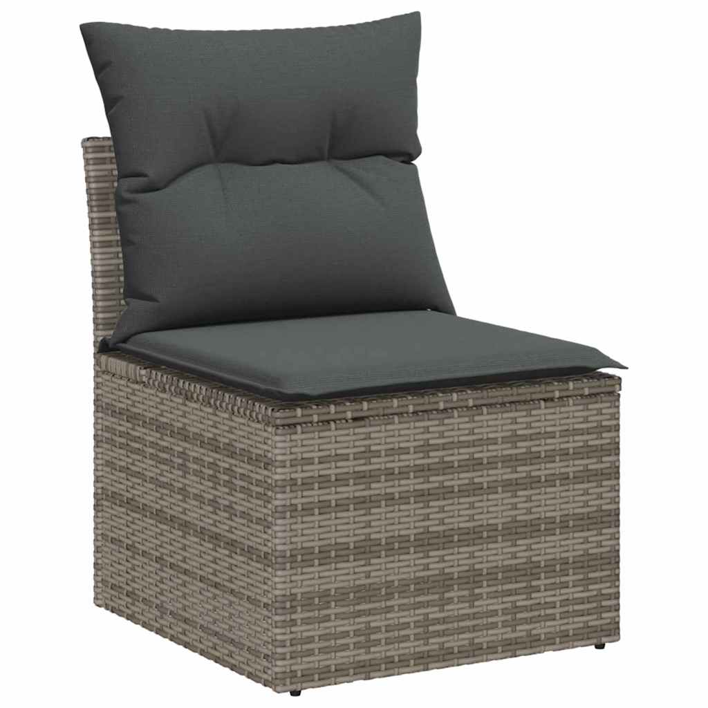 Garten Essgruppe mit Kissen 8 pcs Schwarz und Creme