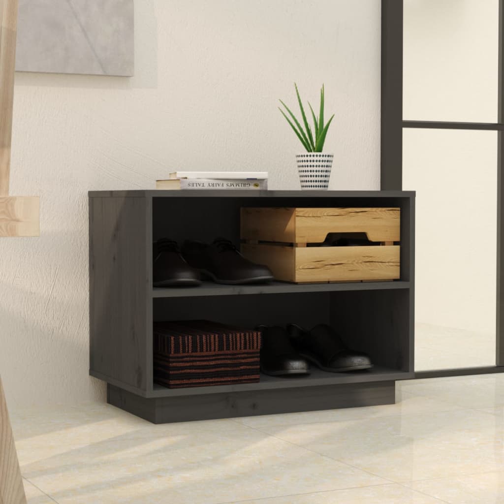 Schuhregal 60x34x45 cm Massivholz Kiefer