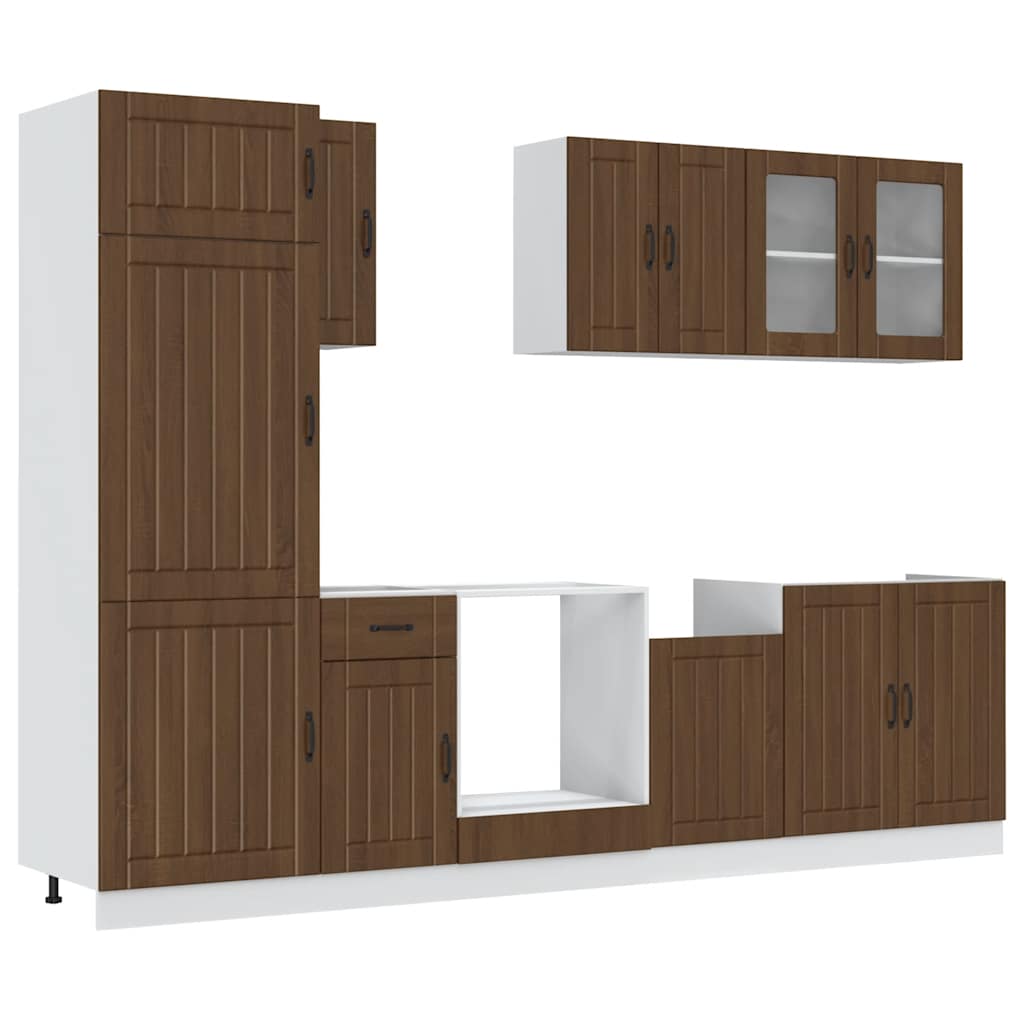 8-tlg. Küchenschrank-Set Lucca Weiß Holzwerkstoff