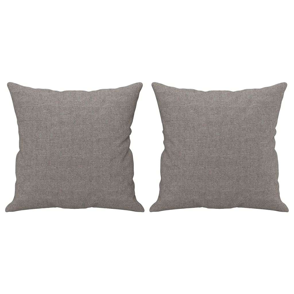 2-Sitzer-Sofa mit Zierkissen Braun 120 cm Stoff