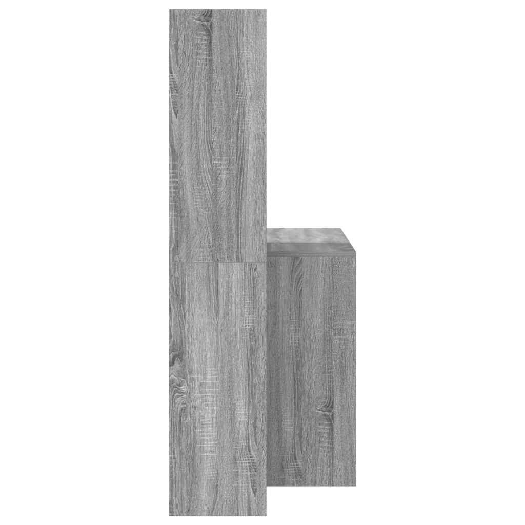 Schreibtisch mit Regal Weiß 138,5 x 55 x 143 cm Holzwerkstoff