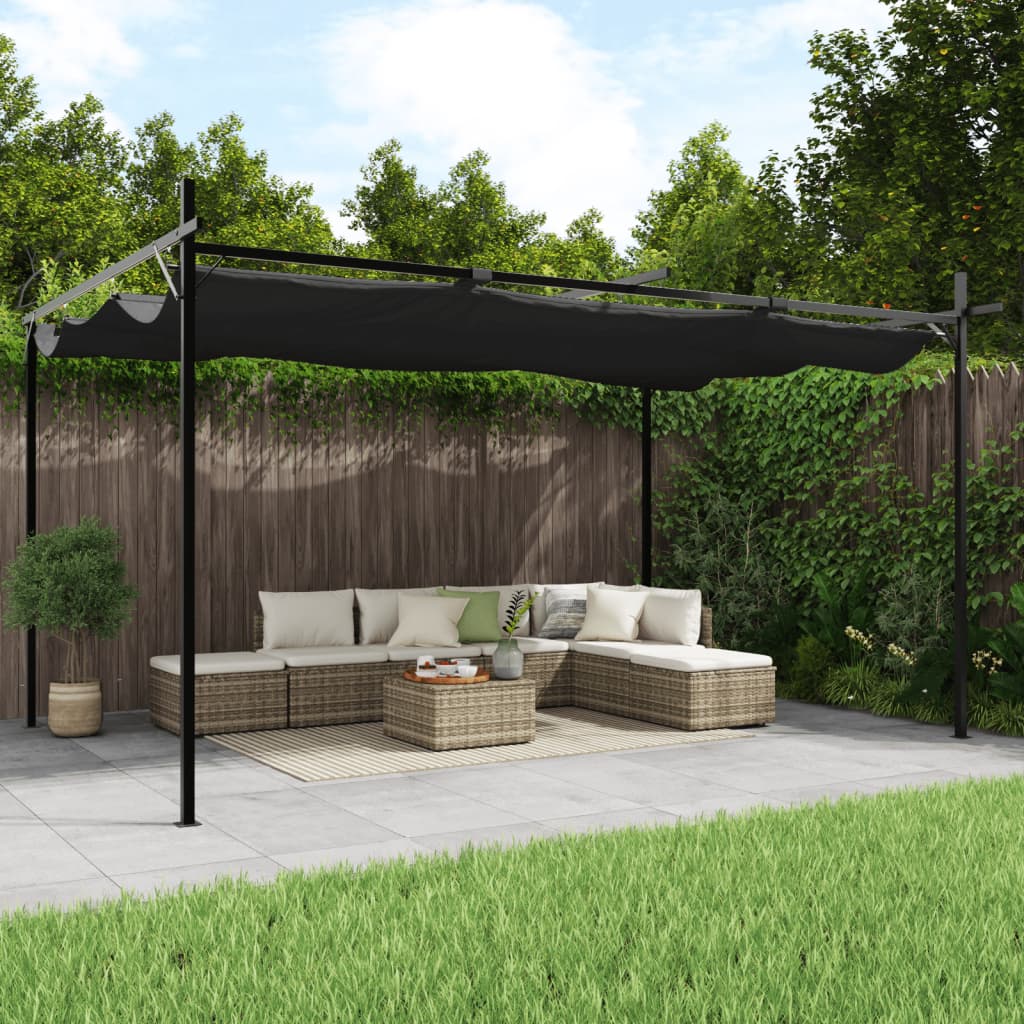 Pergola mit Schiebedach Creme 295x292x230 cm