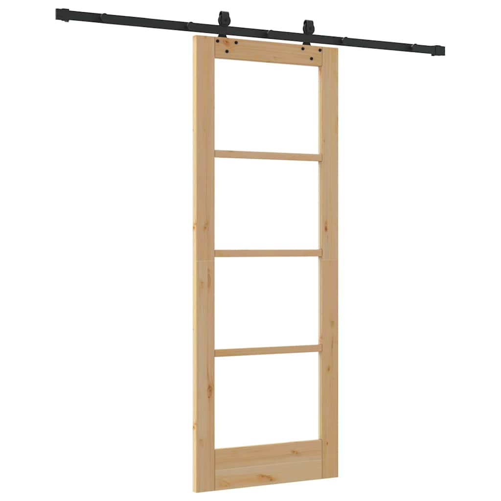 Schiebetür ORKDAL Natürlich und Schwarz 61 x 198,5 cm