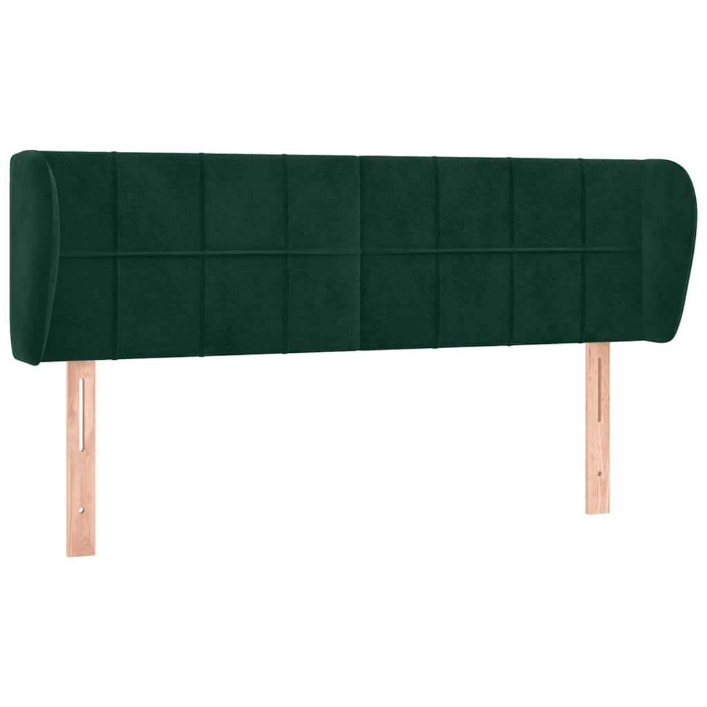 Kopfteil mit Ohren Dunkelblau 93x23x78/88 cm Samt