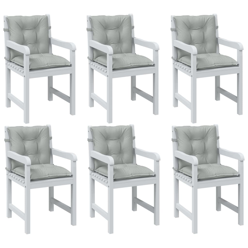 Niedriglehner-Auflagen 2 Stk Melange Anthrazit 100x50x7cm Stoff