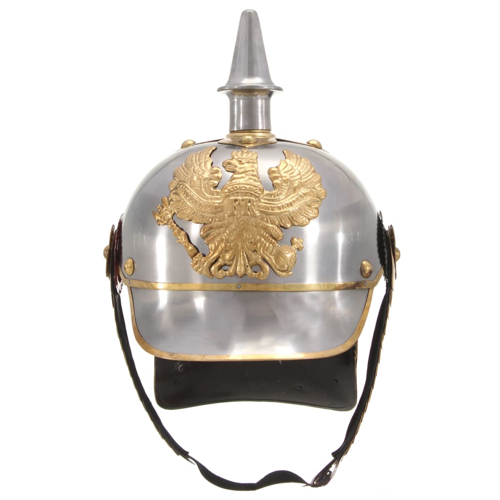 Preußische Pickelhaube Antik Replik für LARP Schwarz Stahl