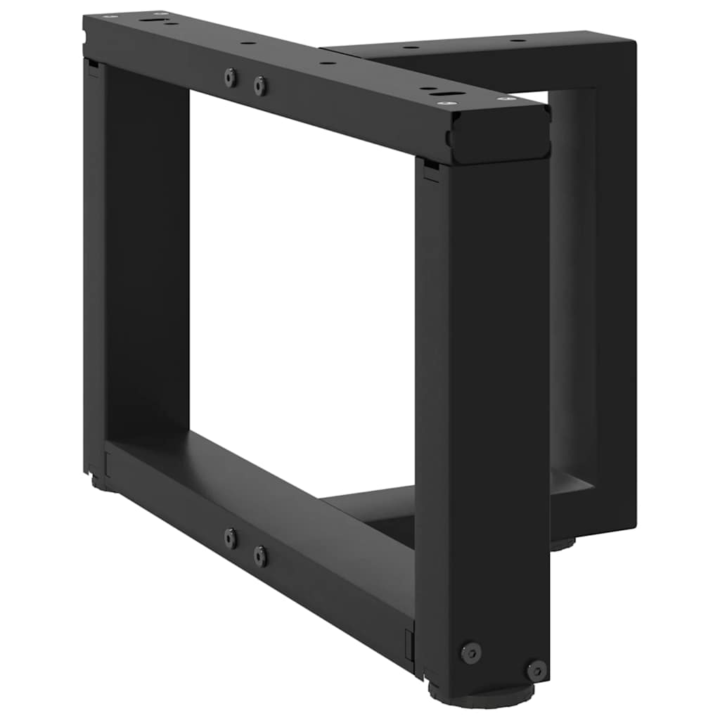 Couchtischbeine T-Form 2 Stk. Schwarz 30x25x(30-31) cm Stahl