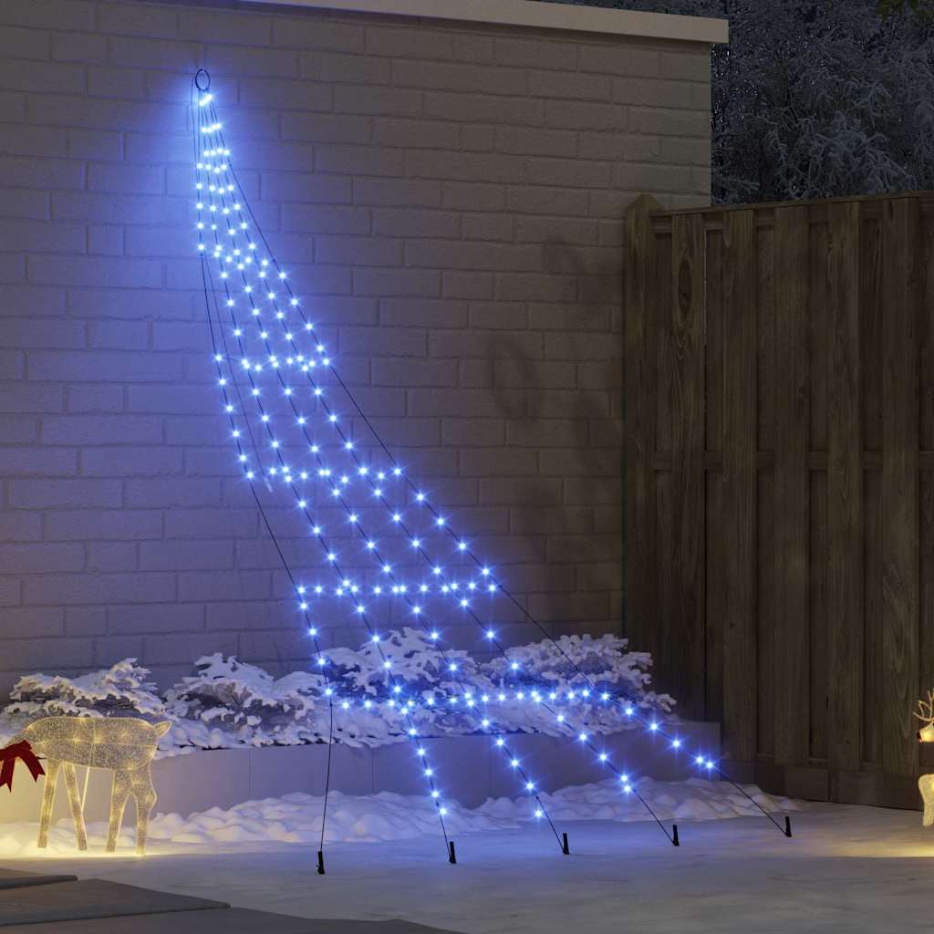 LED Weihnachtsbaum mit Erdspießen Warmes Weiß 182 cm Metall