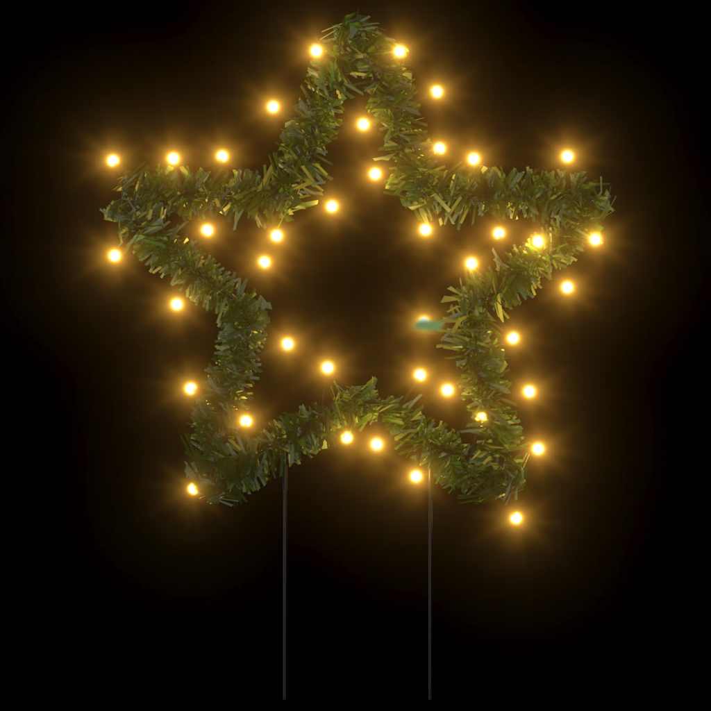 Weihnachtsstern mit Erdspießen und 80 LEDs 60 cm