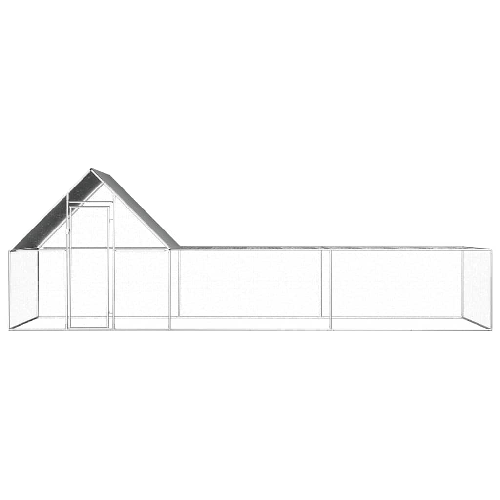 Hühnerstall 2x1x1,5 m Verzinkter Stahl