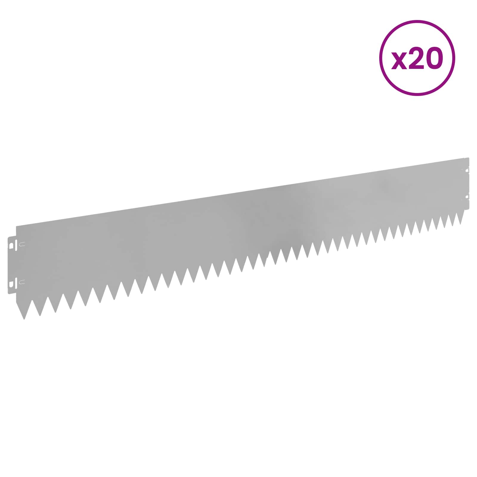 Raseneinfassung 10 pcs 103 x 10 cm Stahl Schwarz