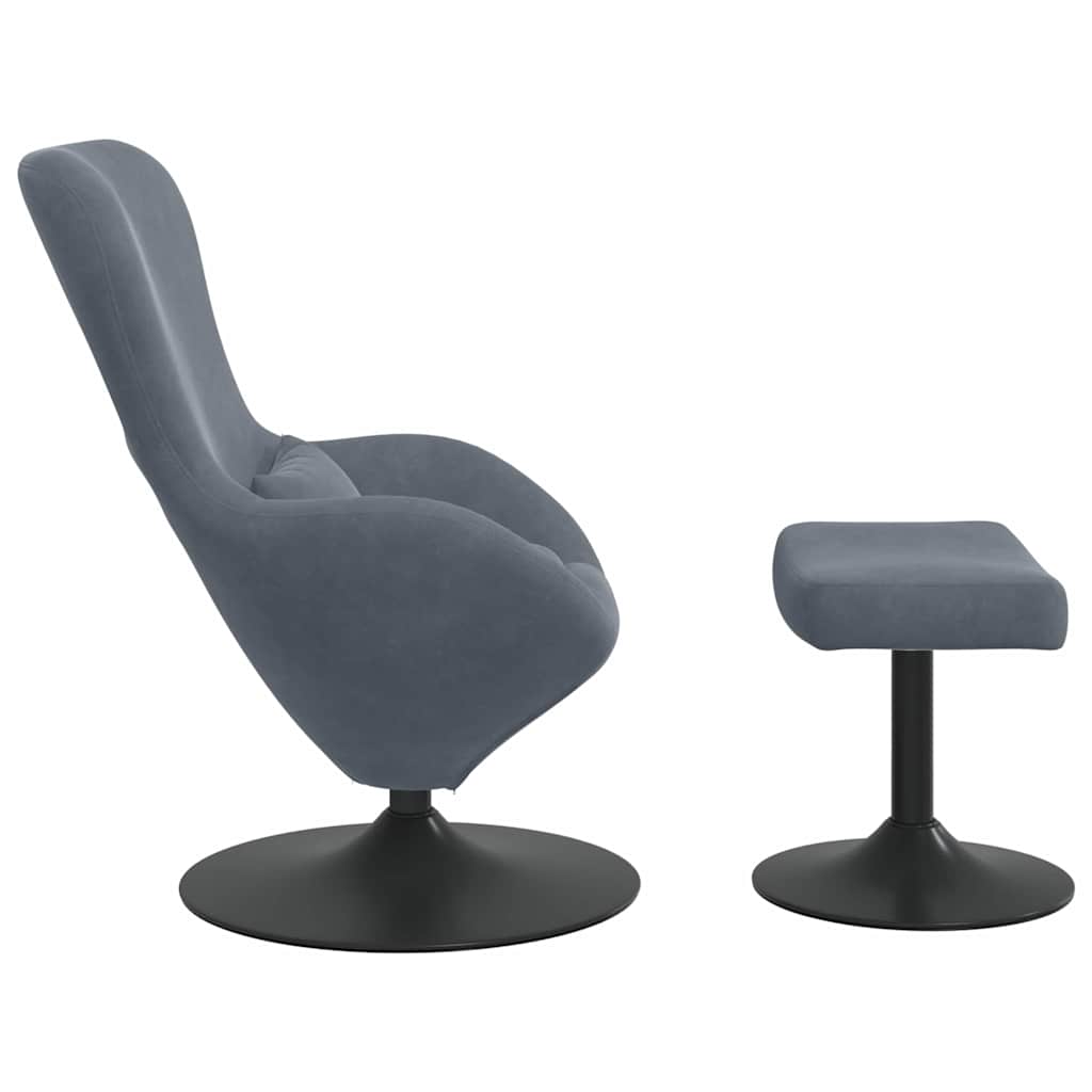 Eiersessel Blau Samt