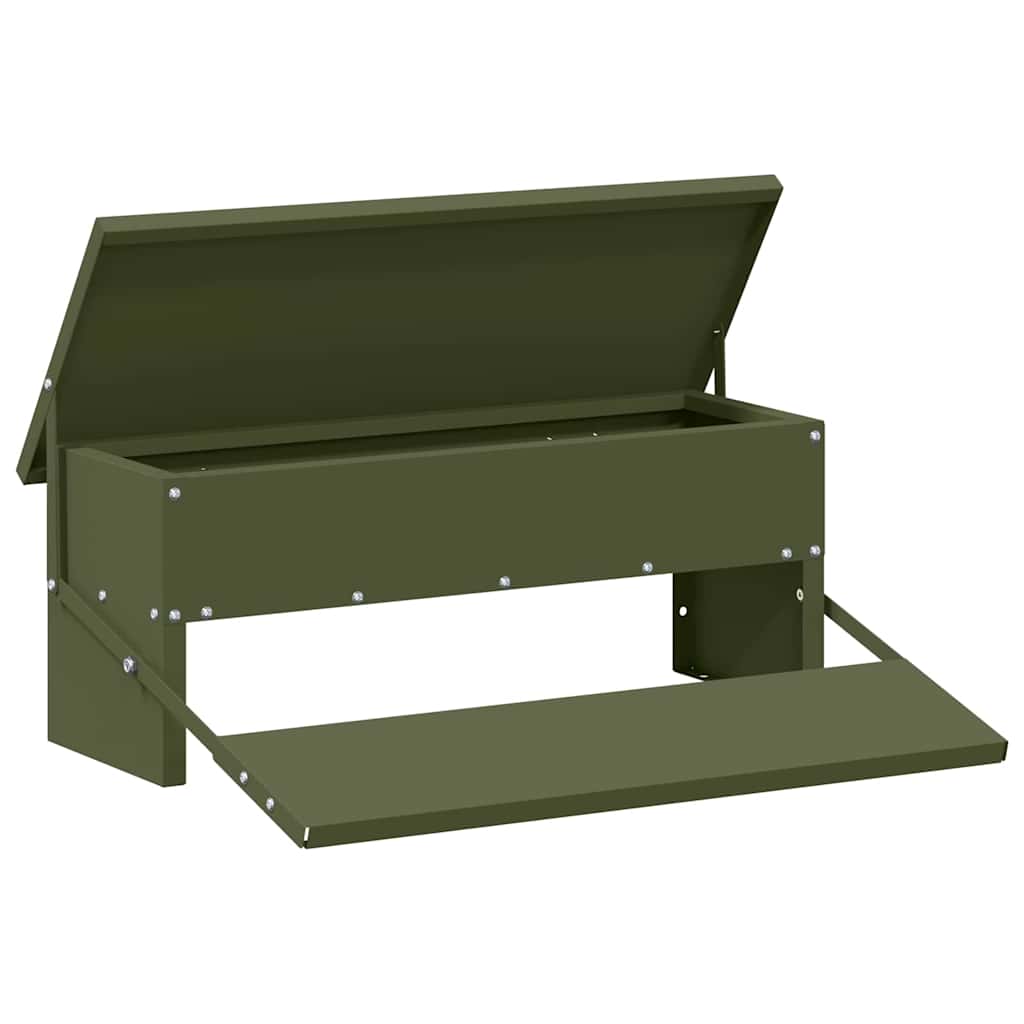 Hühnertretfeeder Schwarz 48,5 x 39,5 x 19 cm
