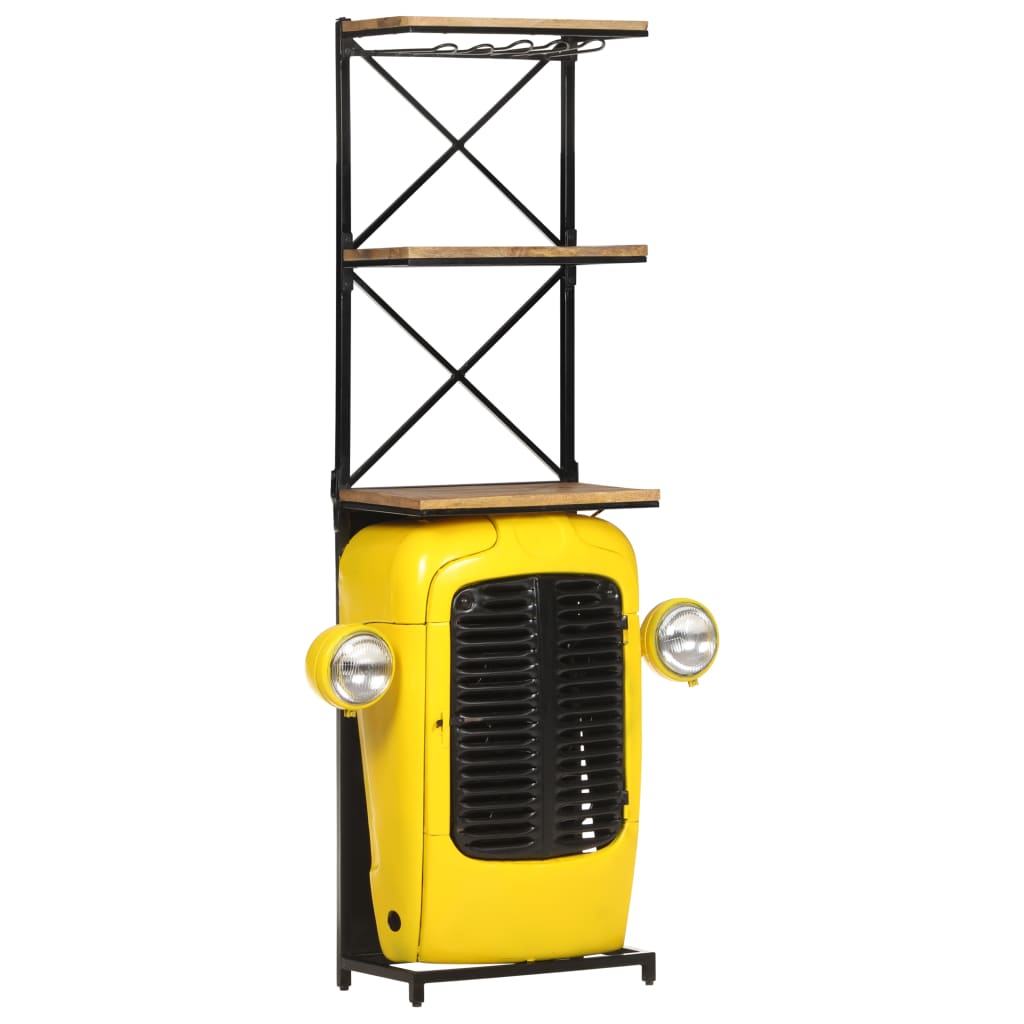 Traktor-Weinschrank 49x31x172 cm Mango Massivholz