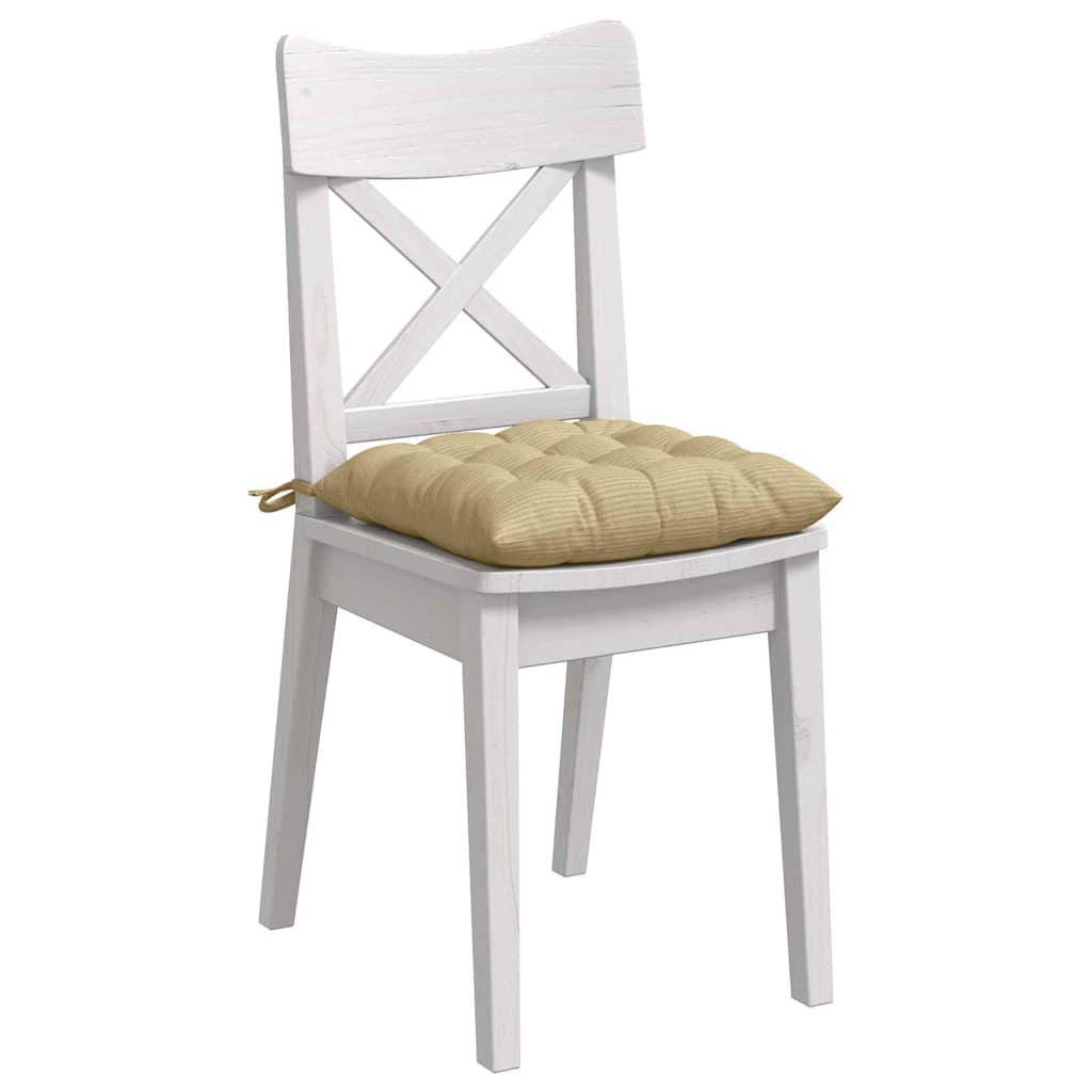 Sitzkissen 4 pcs Hellgrau 40 x 40 x 6 cm Cordstoff