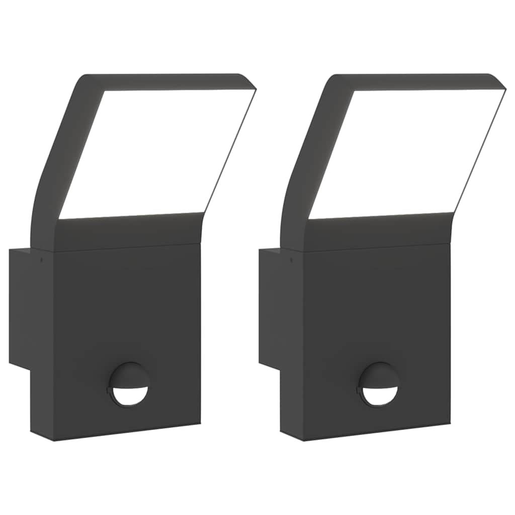 LED-Außenwandleuchte Schwarz Aluminiumdruckguss