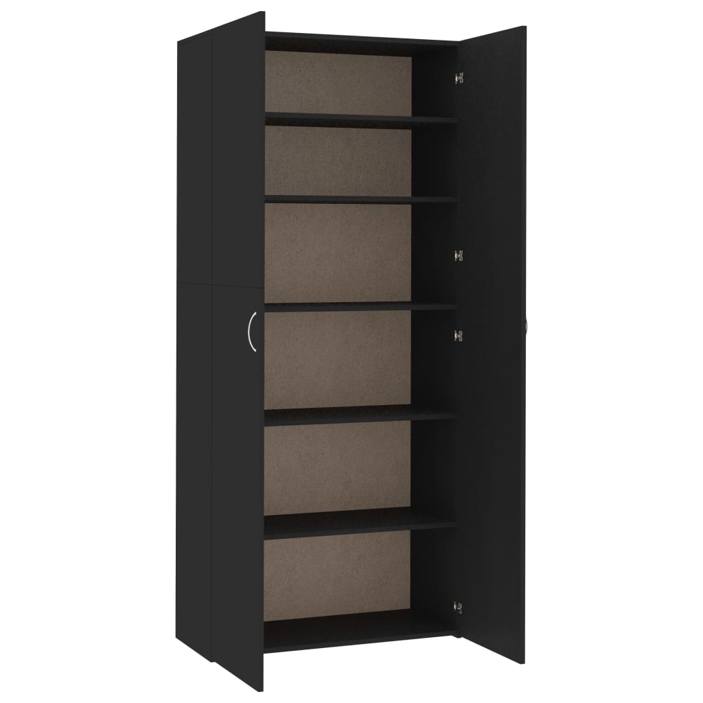 Schuhschrank Weiß 80x35,5x180 cm Holzwerkstoff