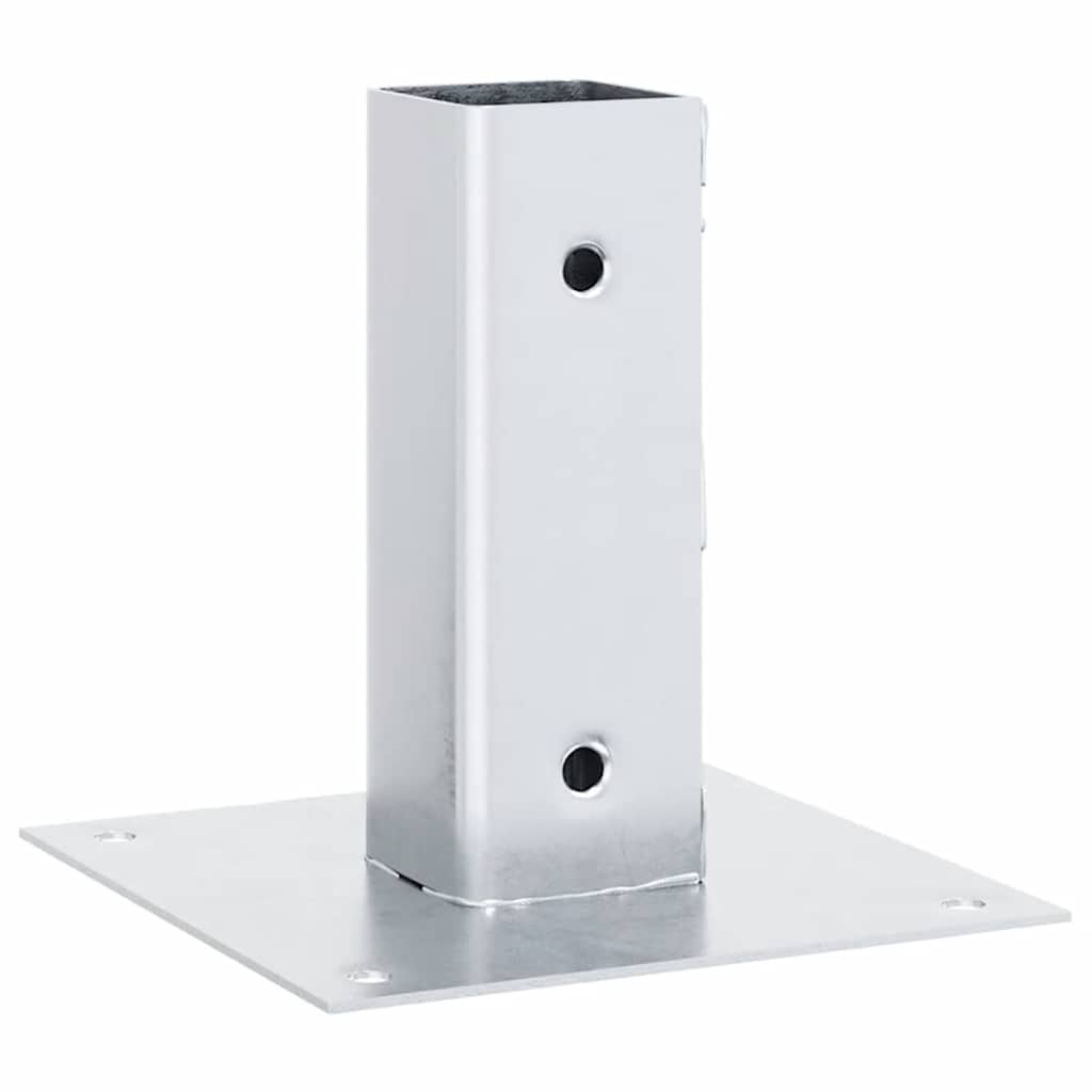 Pfostenträger Quadratisch 4Stk. Silber 46x46mm Verzinkter Stahl