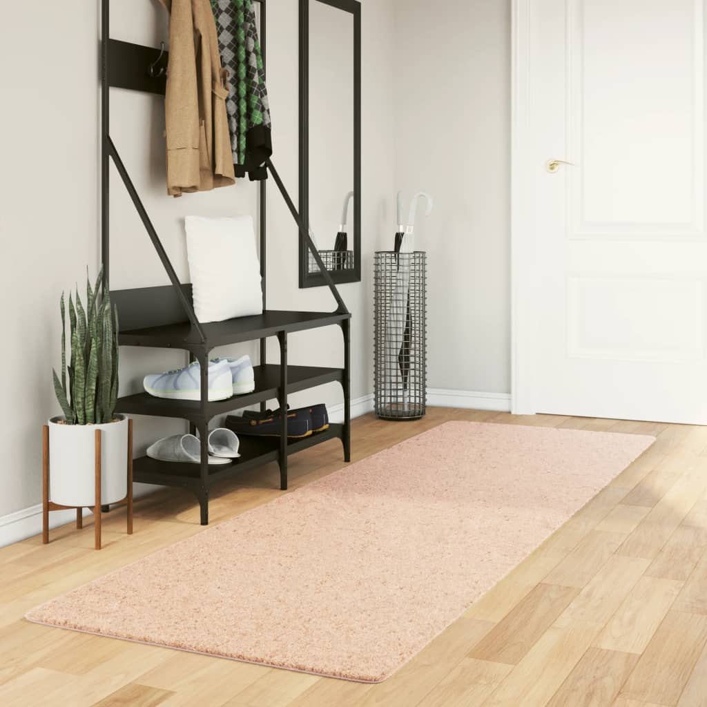 Teppich HUARTE Kurzflor Weich und Waschbar Anthrazit 60x110 cm