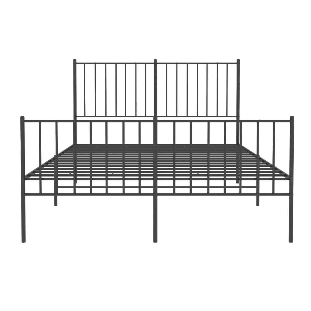 Bettgestell Metall Schwarz 75x190 cm