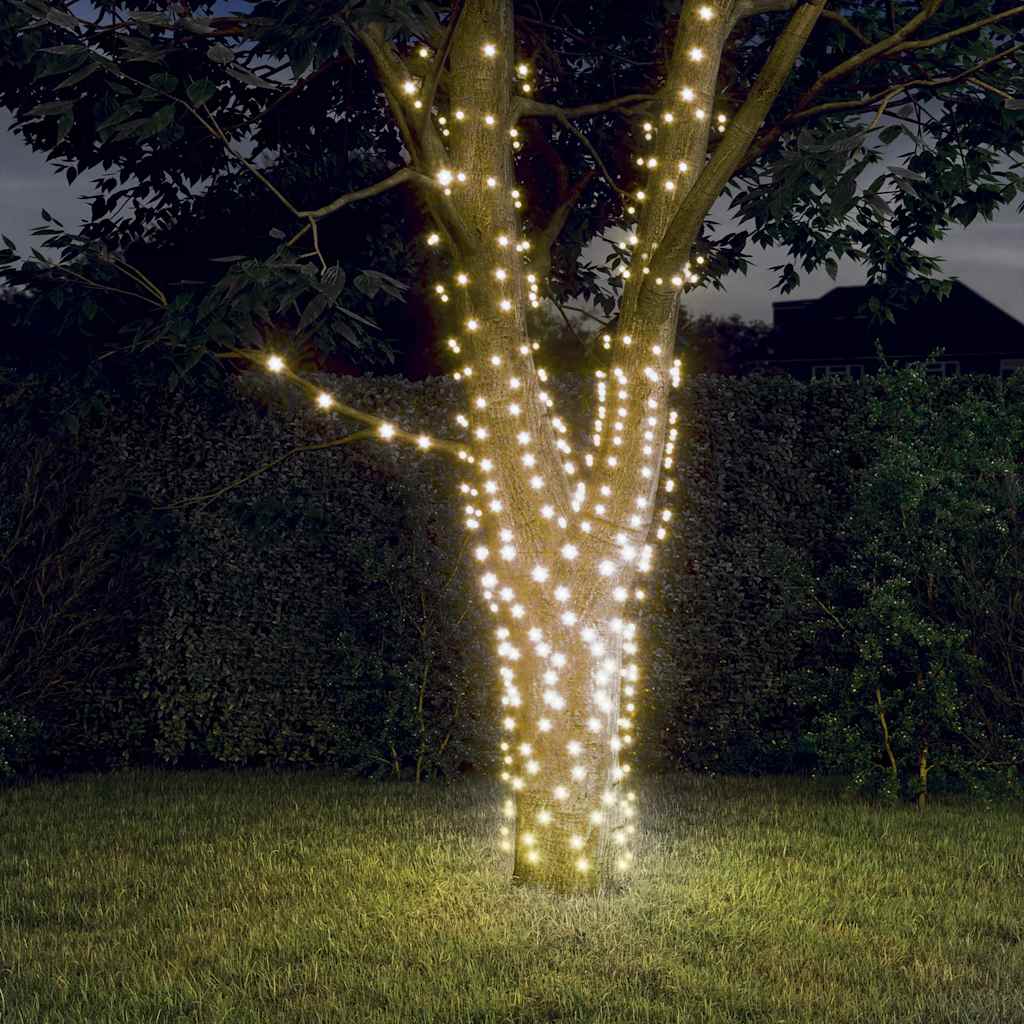 Solar-Lichterkette 2 Stk. 2x200 LED Blau Innen Außen