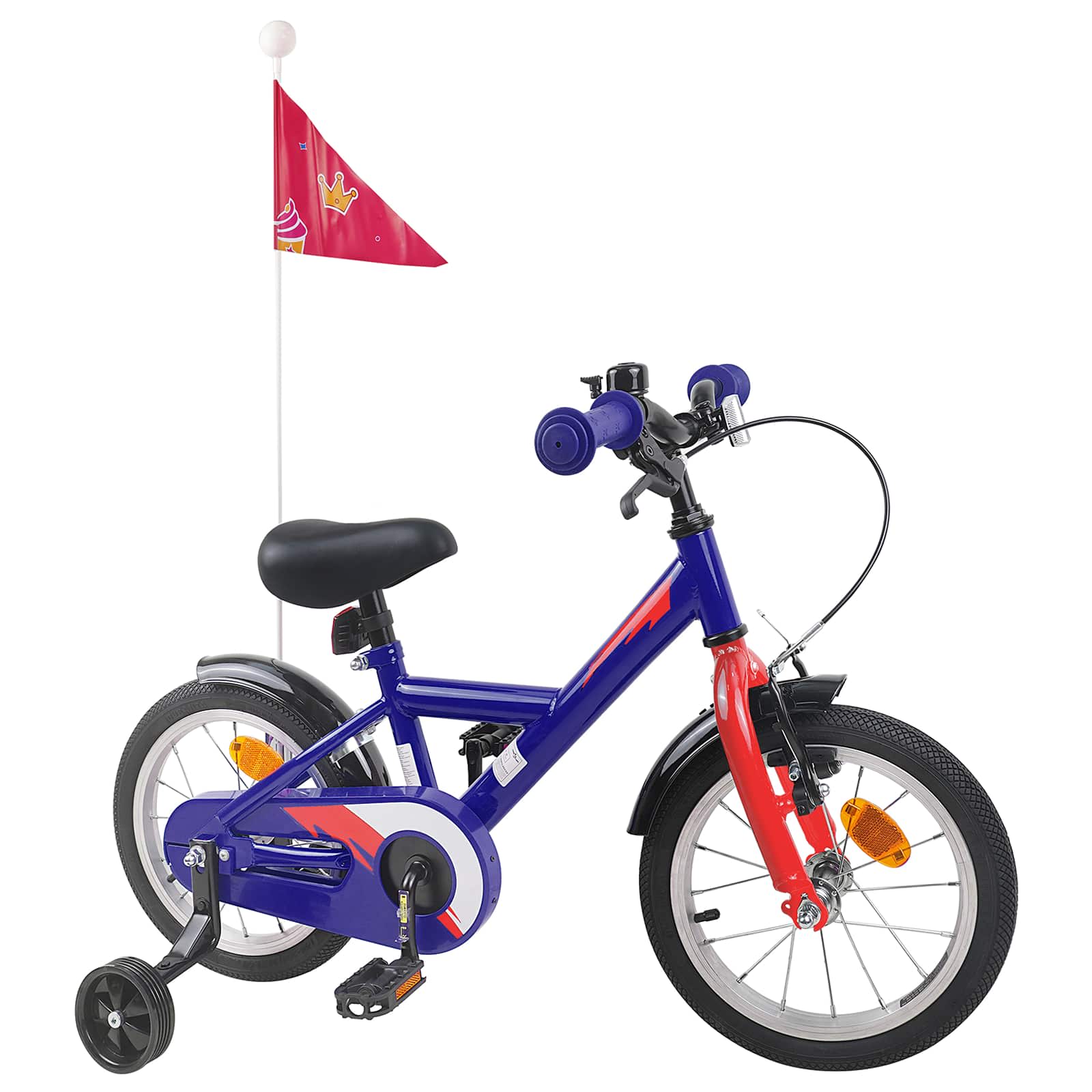 Kinderfahrrad 12 Zoll für 2-4 Jahre alt Schwarz