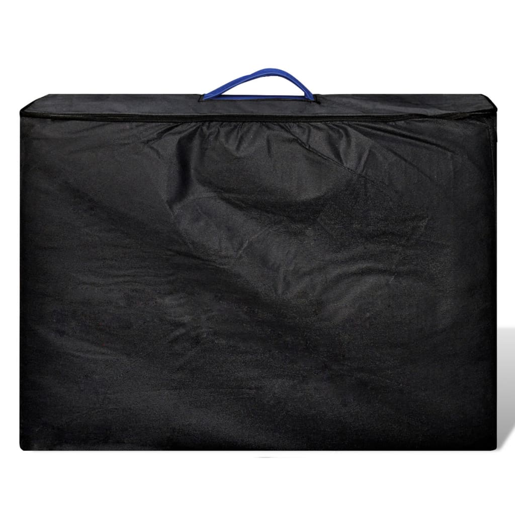Massagetisch mit 2 Zonen Holzrahmen Anthrazit 186×68 cm