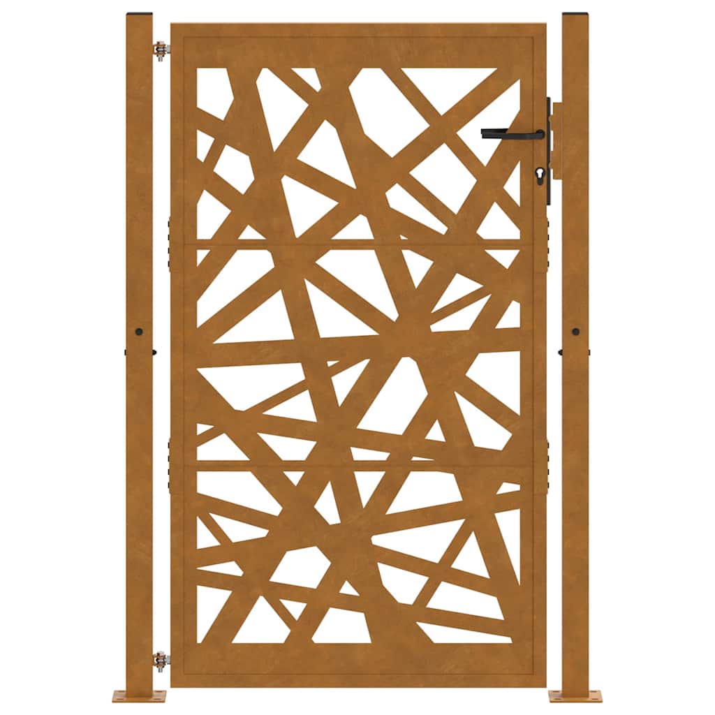 Gartentor Schwarz 100x100 cm Stahl Lichtdesign